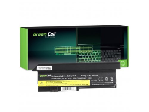 Green Cell Laptop Akku 42T4536 42T4649 42T4650 43R9253 43R9254 für Lenovo ThinkPad X200 X200s X201 X201i X201s