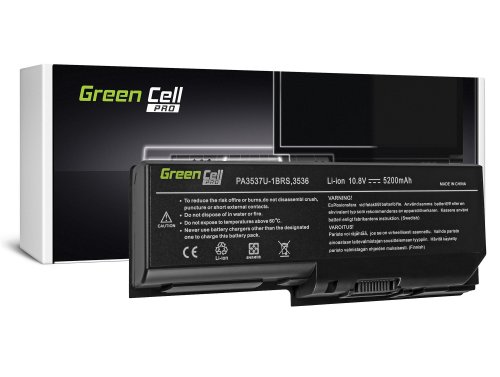 Green Cell PRO“ nešiojamojo kompiuterio baterija PABAS100 PA3536U-1BRS, skirta „ Toshiba Satellite L350 L350D L355 L355D P200 P2
