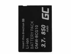 Bateria Green Cell ® DMW-BCG10 do Panasonic Lumix DMC-TZ10 DMC-TZ20 DMC-TZ30 DMC-ZS5 DMC-ZS10 DMC-ZX1 DMC-ZX3 3.7V 850mAh