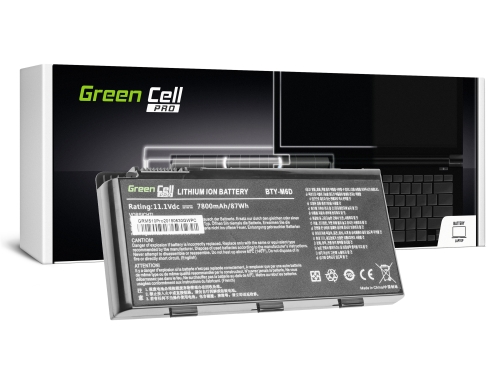 Green Cell PRO Akkumulátor BTY-M6D a MSI GT60 GT70 GT660 GT680 GT683 GT683DXR GT780 GT780DXR GT783 GX660 GX680 GX780
