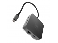 Adapter HUB USB-C Green Cell 6 port (3xUSB 3.0, HDMI 4K Ethernet) számára Apple MacBook Pro, Air, Asus, Dell XPS, HP, Lenovo X1