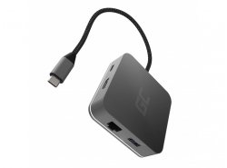 Dockingstation, Adapter, Green Cell GC HUB2 USB-C 6 im 1 (USB 3.0 HDMI Ethernet USB-C) für Apple MacBook, Dell XPS und andere