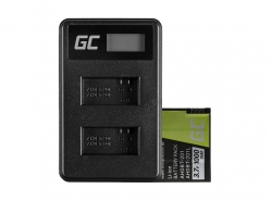 Green Cell ® Akku AHDBT-201 und Ladegerät AHBBP-301 für GoPro Hero HD 3 3+ Black Silver White 1000mAh