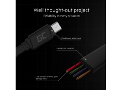 Kabel GCmatte Micro USB Flach 25 cm mit schneller Ladeunterstützung