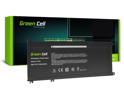 Green Cell Akkumulátor 33YDH a Dell Inspiron G3 3579 3779 G5 5587 G7 7588 7577 7773 7778 7779 7786 Latitude 3380 3480 3490 3590
