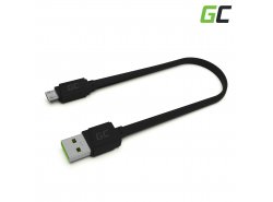 Green Cell GCmatte USB - Micro USB 25 cm -es kábel, Ultra Charge gyorstöltés, QC 3.0