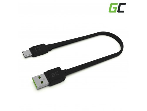 Kabel USB-C Type C 25cm Green Cell Matte Ladekabel mit schneller Ladeunterstützung, Quick Charge 3.0
