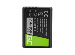 Baterie Green Cell ® LP-E10 LPE10 pro Canon EOS 1100D 1200D 1300D Rebel T3 T5 T6 Kiss X50 X70, 7.4V 950mAh