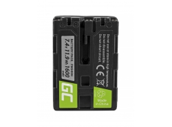 Baterie Green Cell® NP-FM500H pro Sony A58, A57, A65, A77, A99, A900, A700, A580, A56.0 A55.0 A850, SLT A99 II 7,4V 1600mAh