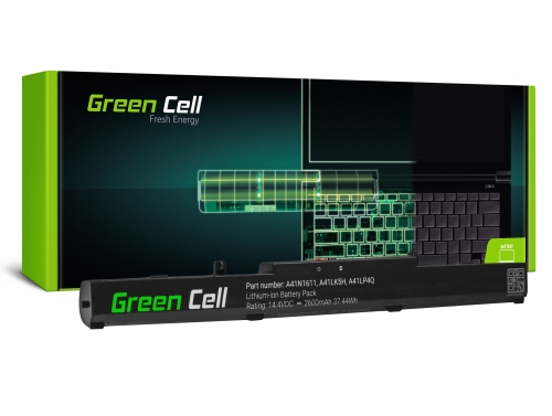 Green Cell ® A41N1611 laptop akkumulátor Asus GL553 GL553V GL553VD GL553V GL553VW GL753 GL753V GL753VD GL753VE FX553V FX753 FX75