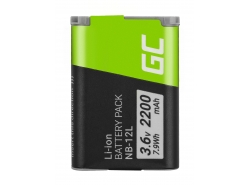 Baterie Green Cell ® NB-12L NB12L pro Canon Powershot G1 X Mark II, N100, LEGRIA mini X 3.6V 2200mAh