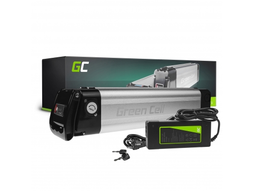 Green Cell® E-Bike Akku 24V 8Ah Li-Ion Silverfish Batterie mit Ladegerät