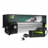 Green Cell® E-Bike Akku 24V 8Ah Li-Ion Silverfish Batterie mit Ladegerät