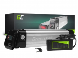 Green Cell E-Bike Akku 36V 10.4Ah 374Wh Silverfish Elektrofahrrad 2 Pin für Zündapp, Telefunken, Ancheer mit Ladegerät