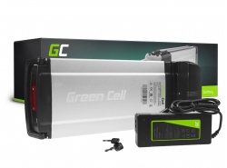 Green Cell® Elektromos kerékpár akkumulátor 36V 8Ah Rear Rack Li-Ion + Töltő