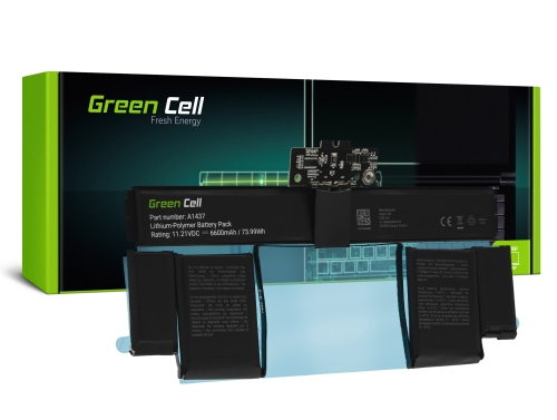 Green Cell nešiojamas kompiuteris „Akku A1437“ su „ Apple MacBook Pro 13 A1425“ (2012 m. Pabaiga, 2013 m. Pradžia)