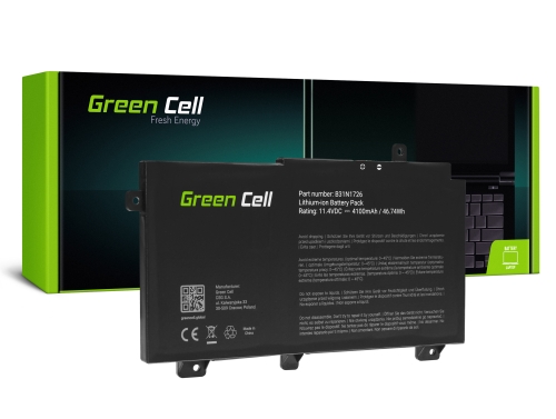Green Cell nešiojamas kompiuteris „Akku B31N1726“, skirtas „ Asus TUF Gaming FX504 FX504G FX505 FX505D FX505G A15 FA506 A17 FA70