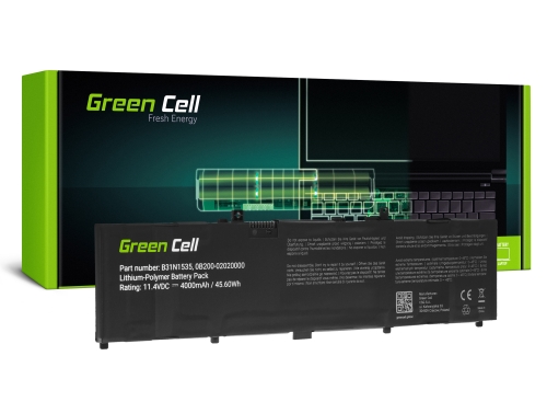 Green Cell nešiojamojo kompiuterio baterija B31N1535, skirta „ Asus ZenBook UX310 UX310UA UX310UF UX410U UX410UA UX410UF“