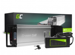 Green Cell® Elektromos kerékpár akkumulátor 36V 12Ah Rear Rack Li-Ion + Töltő