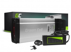 Green Cell E-Bike Akku 36V 12Ah 432Wh Rear Rack Elektrofahrrad 4 Pin mit Ladegerät