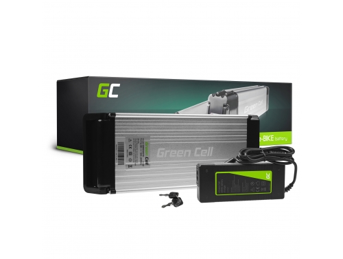 Green Cell Electric Bike Battery 36V 15Ah 540Wh Carrier Ebike C13 für Greens, Daymak, Cutler mit Ladegerät
