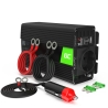 Autóinverter Green Cell ® 300W / 600W feszültségátalakító inverter 12V 220V 230V teljesítményfrekvenciaváltó USB