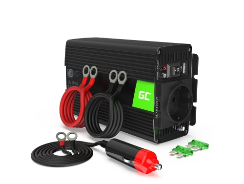Napěťový převodník Green Cell ® 300W / 600W, měnič napětí 24 V až 230 V USB