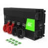 Green Cell ® 2000W / 4000W tiszta szinuszfeszültség-konverter inverter 12V 220V Autóinverter USB
