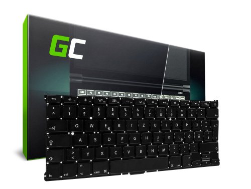 Green Cell ® Tastatur für Laptop Apple Macbook Pro Retina 15 A1398 MC975 MC976 2012 2013 2014 2015 LED QWERTZ DE