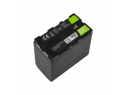 Akkumulátor akkumulátor zöld cella NP-F960 NP-F970 NP-F975 a Sony 7.4V 7800mAh
