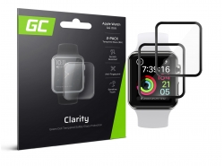 2x „GC Clarity“ apsauginis stiklas, skirtas „ Apple Watch 4/5“ 44 mm