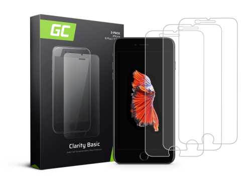 3x Edzett üveg GC Clarity az iPhone 6 Plus / 6S Plus / 7 Plus / 8 Plus készülékhez