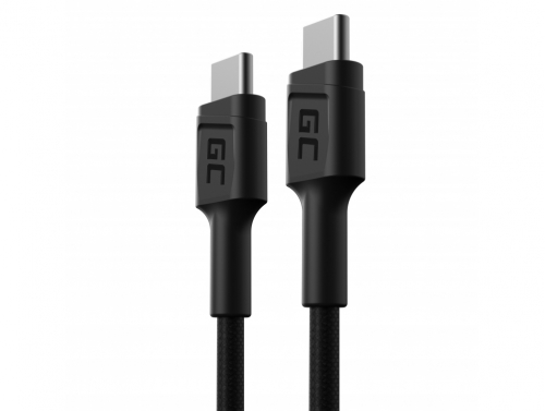 Kabel Green Cell GC PowerStream USB-C-USB-C 30 cm, rychlé nabíjení Napájení (60 W), Ultra Charge, QC 3.0