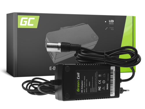 Green Cell ® Töltő elektromos kerékpárokhoz, dugó: ágyú, 29.4V, 2A