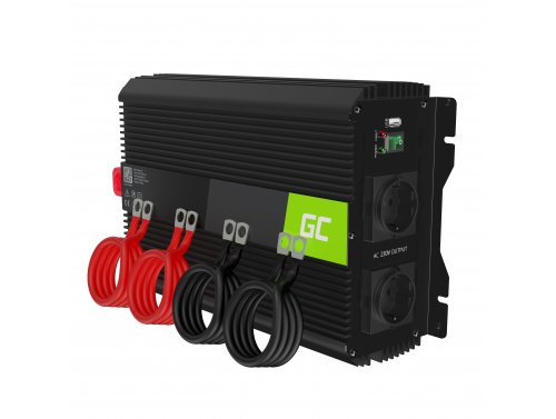 Napěťový převodník Green Cell ® 3000W / 6000W, měnič 12V až 230V, výkonový měnič USB