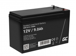 Green Cell® Batterie AGM 12V 9Ah Ólomakku szünetmentes energiatároló akku UPS-ben vészüzemi rendszerek