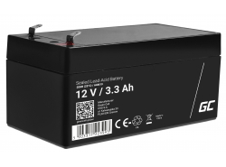 Green Cell® Batterie AGM 12V 3.3Ah Ólomakku szünetmentes energiatároló akku játékok Riasztórendszerek