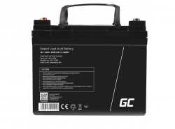 AGM GEL Batterie 12V 33Ah Blei Akku Green Cell Wartungsfreie für Motorroller und Fischerboote