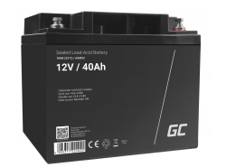 Green Cell® AGM Batterie 12V 40Ah Vlies Wartungsfrei Bleiakku für Camper Van Trolling-motor Hubwagen Wohnwagen Elektromotoren