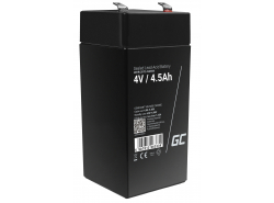 Green Cell® Gelová baterie AGM akumulátorová baterie 4V 4.5Ah VRLA bezúdržbová pro hračky a poplašné systémy
