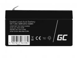 Green Cell ® Batterie AGM VRLA 12V 1.3Ah“