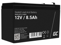 Green Cell® Batterie AGM 12V 8.5Ah Ólomakku szünetmentes energiatároló akku játékok Riasztórendszerek