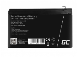 AGM GEL Batterie 12V 10Ah Blei Akku Green Cell Wartungsfreie für Photovoltaik und Echolot