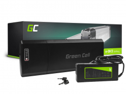 Green Cell Elektromos Kerékpár Akkumulátor 36V 10.4Ah 374Wh Rear Rack Ebike 5 Pin számára Mifa, Zündapp Töltővel
