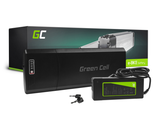 Green Cell E-Bike Akku 36V 10.4Ah 374Wh Rear Rack Elektrofahrrad 5 Pin für Mifa, Zündapp, Ecobike, Lovelec mit Ladegerät