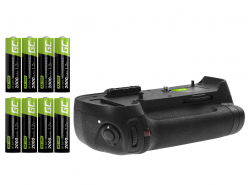 Grip Green Cell MB-D12H + 8x AA HR6 2600mAh akkumulátorok a Nikon D800 D800E D810 D810A fényképezőgéphez