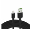 Green Cell GC Ray USB - Villám 120 cm -es kábel iPhone, iPad, iPod készülékhez, fehér LED, gyors töltés