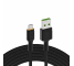 Green Cell GC Ray USB kábel - Micro USB 200 cm, narancssárga LED, Ultra Charge gyorstöltés, QC3.0