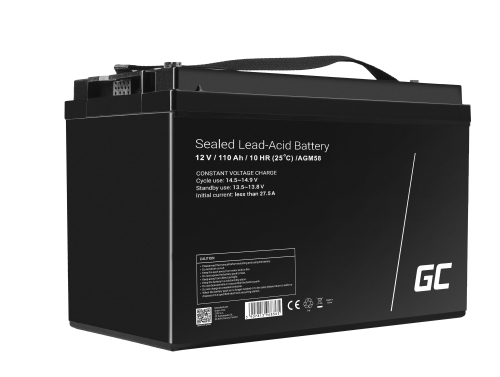 GreenCell® AGM 12V 110Ah akumuliatorius rūgštiniai akumuliatoriai fotoelektros karavanas