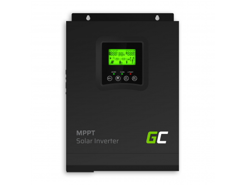 Solar Inverter Off Grid átalakító MPPT Green Cell szolár töltővel 12VDC 230VAC 1000VA / 1000W tiszta szinusz hullám
